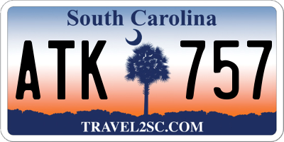 SC license plate ATK757