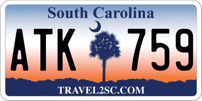 SC license plate ATK759