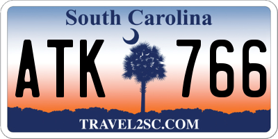 SC license plate ATK766