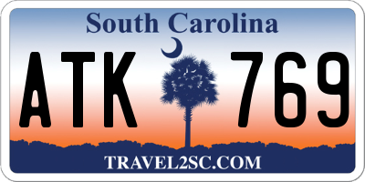 SC license plate ATK769
