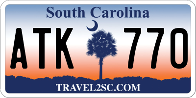 SC license plate ATK770