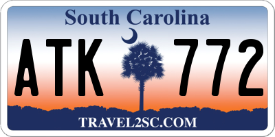 SC license plate ATK772