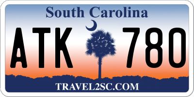 SC license plate ATK780