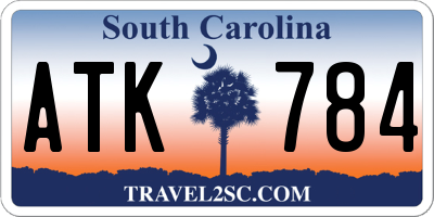 SC license plate ATK784
