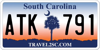 SC license plate ATK791