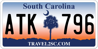 SC license plate ATK796