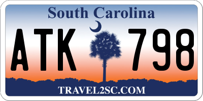 SC license plate ATK798