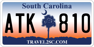 SC license plate ATK810