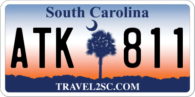 SC license plate ATK811