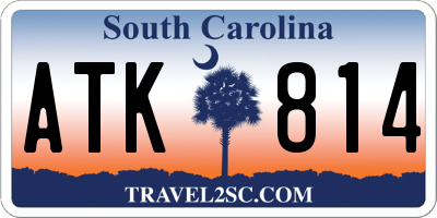 SC license plate ATK814