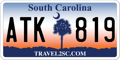 SC license plate ATK819