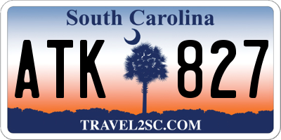 SC license plate ATK827