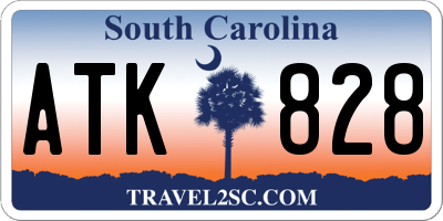 SC license plate ATK828