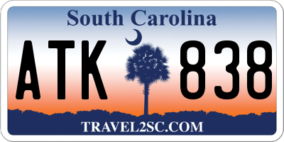 SC license plate ATK838