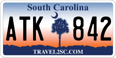 SC license plate ATK842