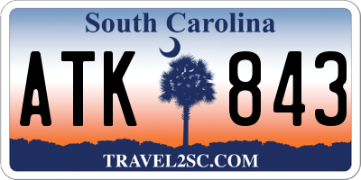 SC license plate ATK843