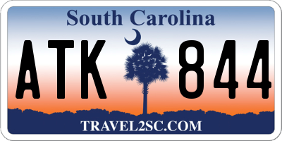 SC license plate ATK844
