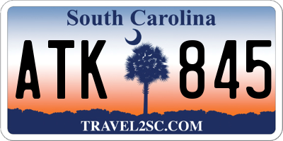 SC license plate ATK845
