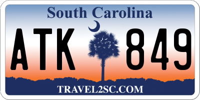 SC license plate ATK849
