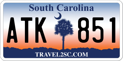 SC license plate ATK851