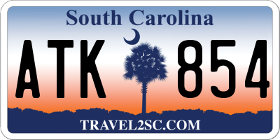 SC license plate ATK854
