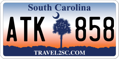 SC license plate ATK858