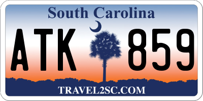 SC license plate ATK859