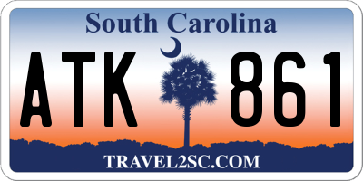 SC license plate ATK861