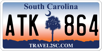 SC license plate ATK864