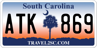 SC license plate ATK869