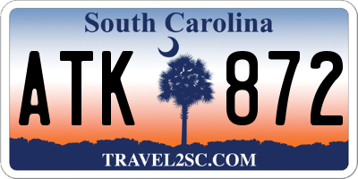 SC license plate ATK872