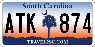 SC license plate ATK874