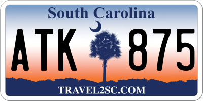SC license plate ATK875