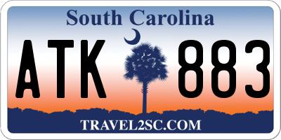 SC license plate ATK883
