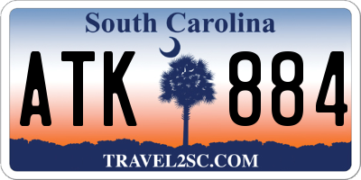 SC license plate ATK884