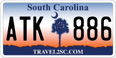 SC license plate ATK886