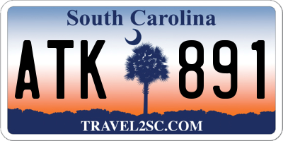 SC license plate ATK891