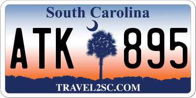 SC license plate ATK895
