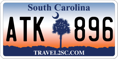 SC license plate ATK896