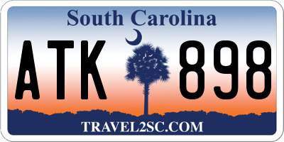 SC license plate ATK898