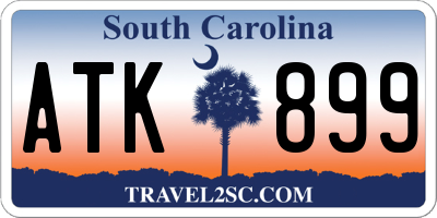 SC license plate ATK899