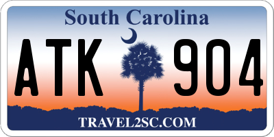 SC license plate ATK904