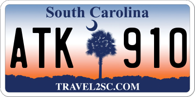 SC license plate ATK910