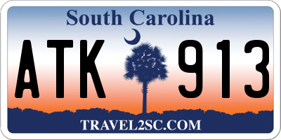 SC license plate ATK913