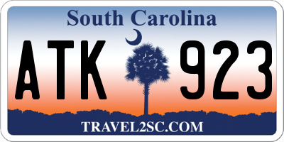 SC license plate ATK923
