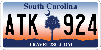 SC license plate ATK924