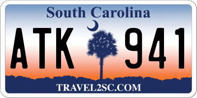 SC license plate ATK941