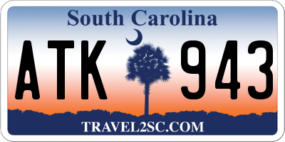 SC license plate ATK943
