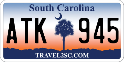 SC license plate ATK945