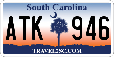 SC license plate ATK946